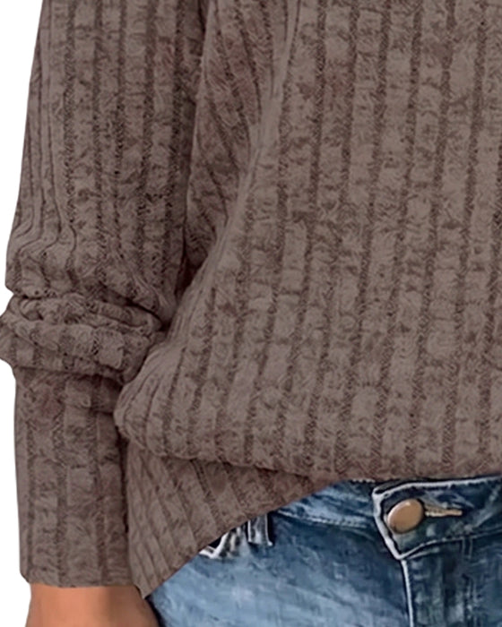 V‑Hals Lange‑Mouw Top