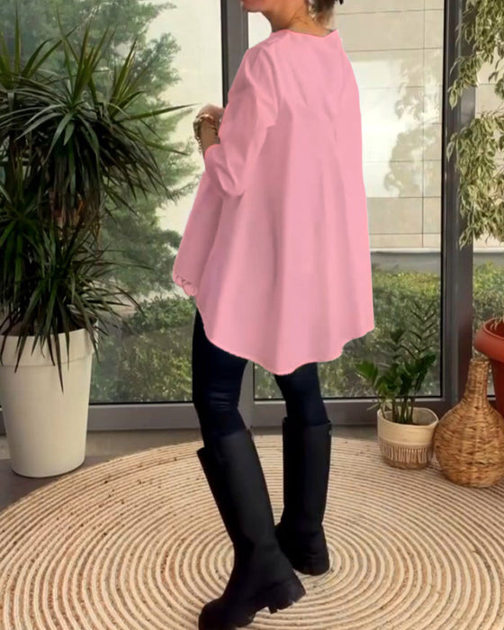 Tops met effen kleuren en woon-werkverkeer