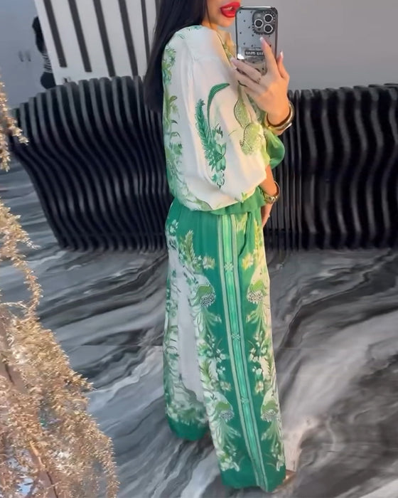 Wijd-Pijpen Pak Temperament Staande Kraag Rits