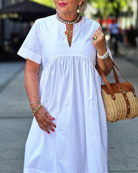 Effen kleur casual broek met trekkoord en zak