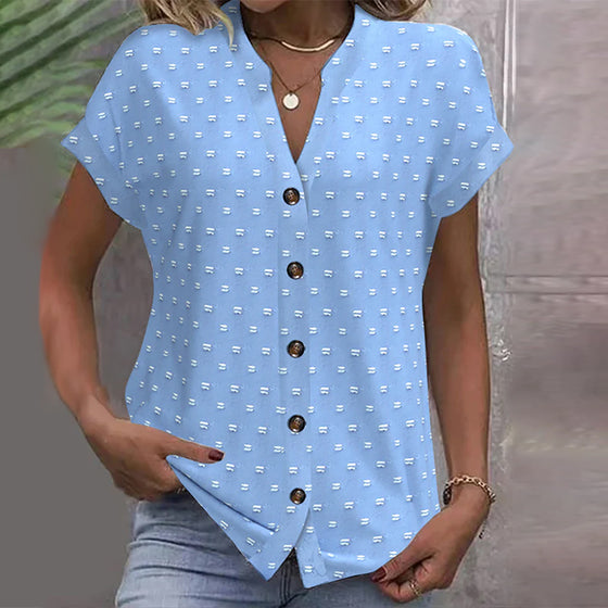 Blouse Met Drop Shoulder In Blauw