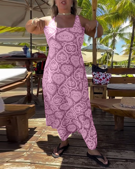 Badpak Strapless Hart Vakantieprint