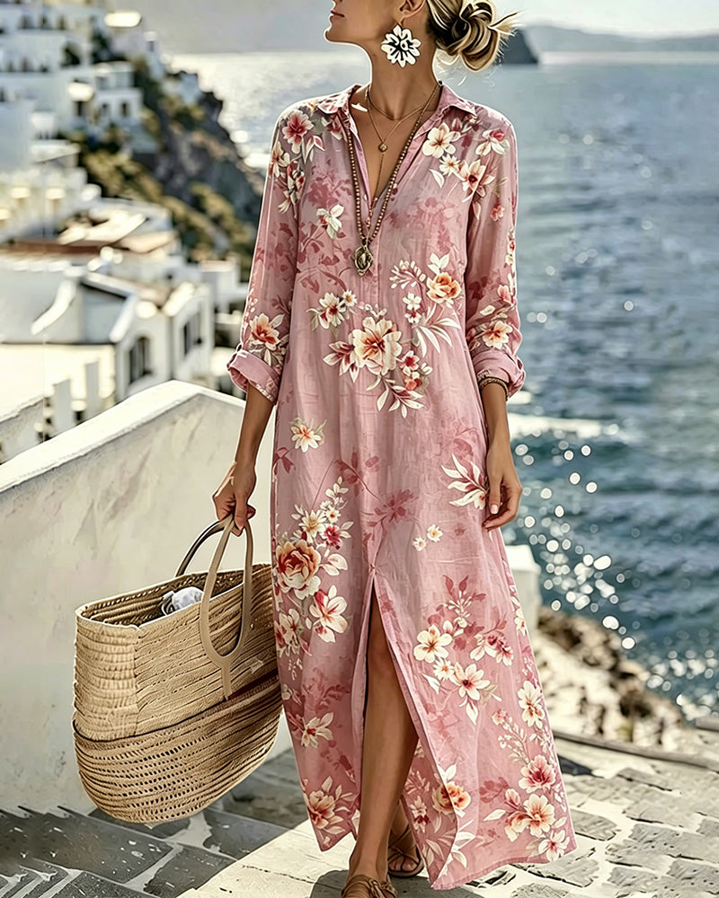 Jurk Bloemig Print Maxi