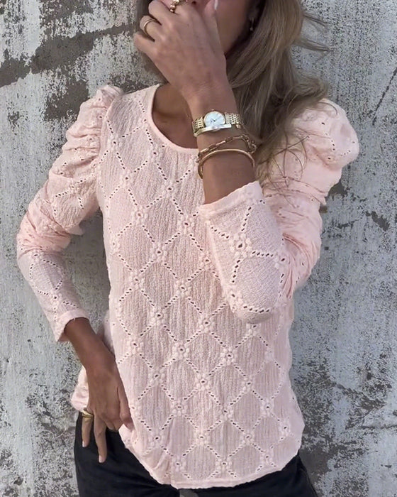 Blouse Met Puffmouwen En Cut-Out Details