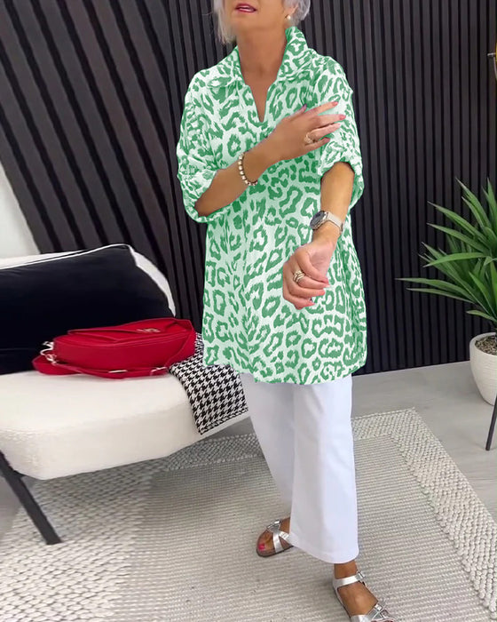 Blouse Revers Luizenprint