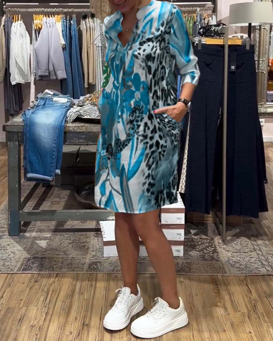 Dagelijkse casual kleurenjurk voor dames