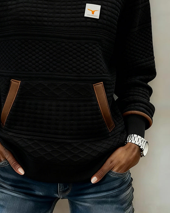 Sweatshirt Met Ronde Hals En Colorblocking