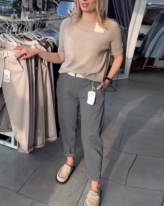 Broek Effen Casual Recht