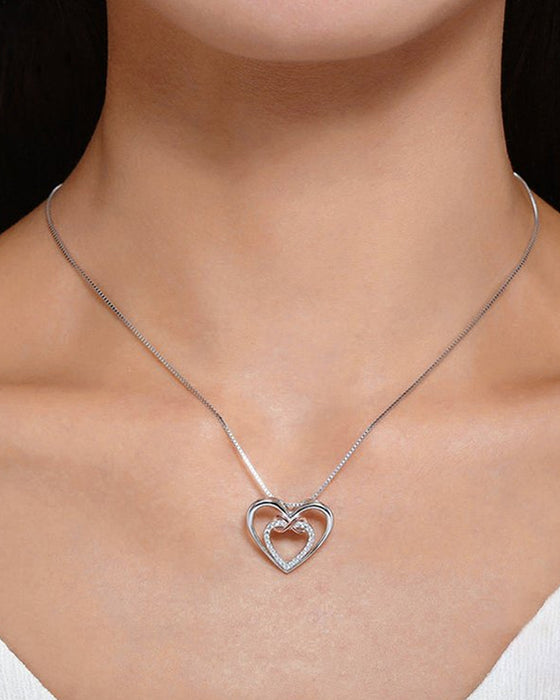 Twee harten Infinity ketting