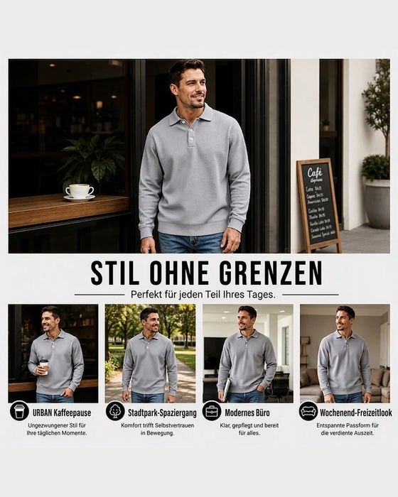 Top Heren Effen Kleur Reverskraag