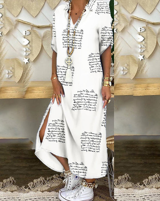 Overhemdjurk met split