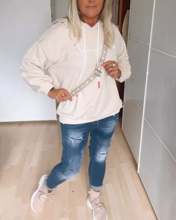 Losse hoodies met ankerprint