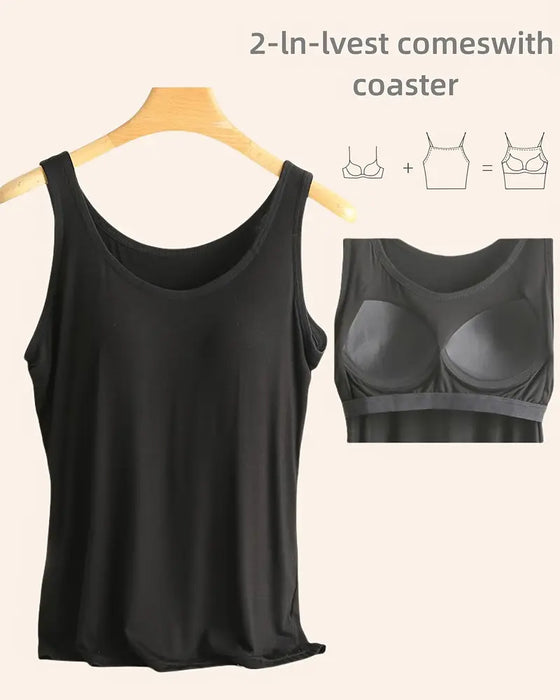 Cami Top Eén Stuk Effen Basisstuk