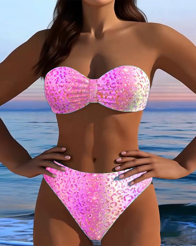 Bikini Luipaardprint Bandeau