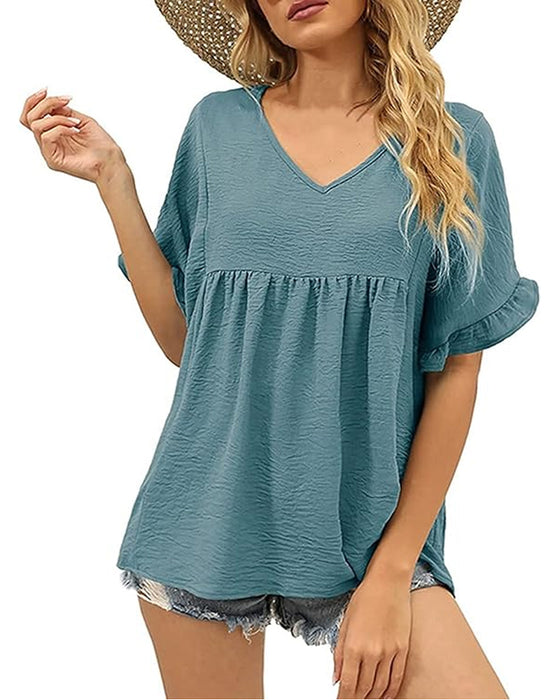 Blouse Casual Ruche Loose Fit