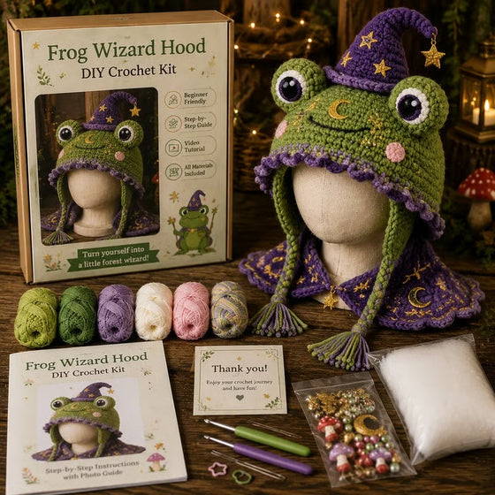 🐉✨ DIY haakset: Fantasy capuchonhoed 🧶🎭✨