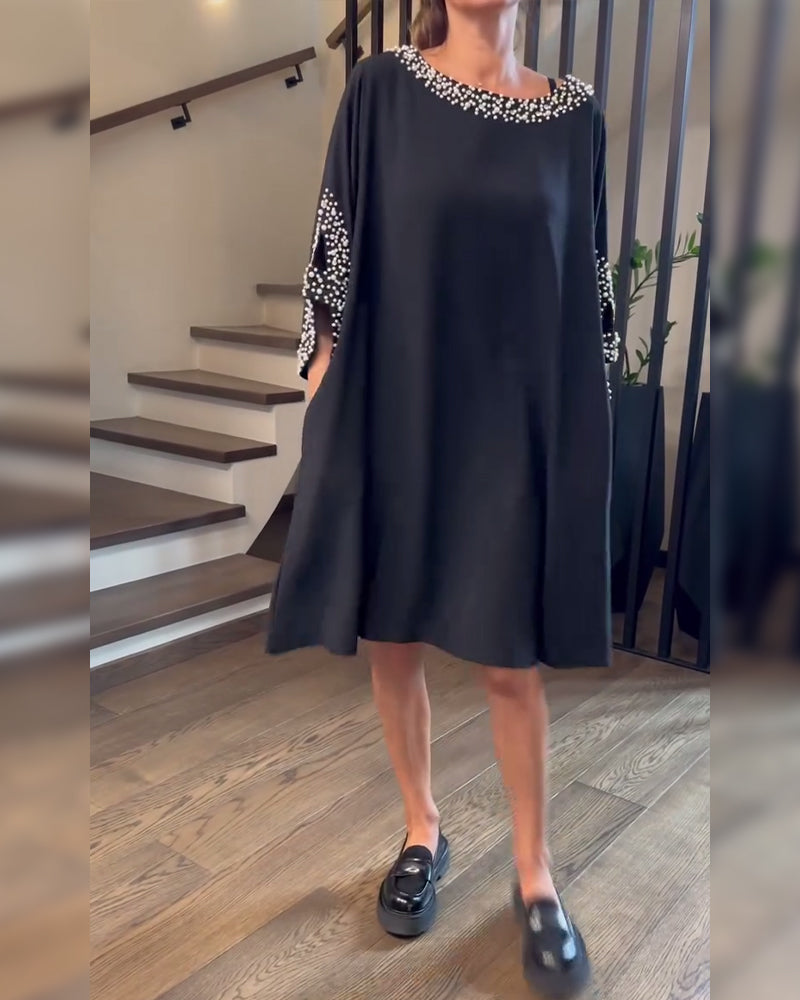 Modieuze Loszittende Kralenjurk