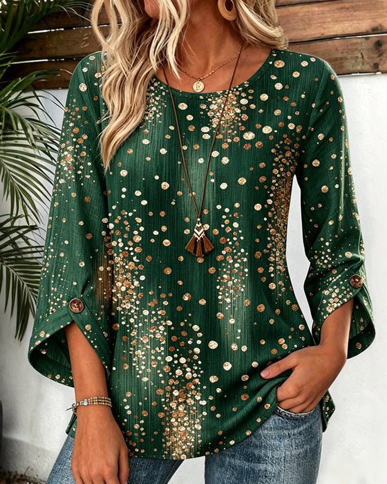 Blouse Rondhals Polka Dot