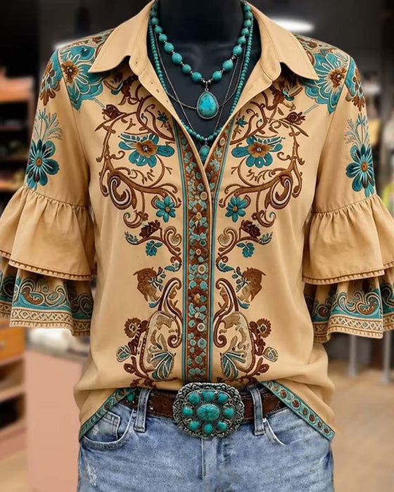 Blouse Slag Vintage Casual
