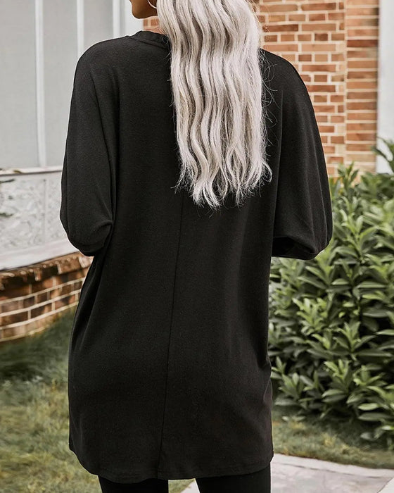 T-Shirt Lange Mouw Casual Zak