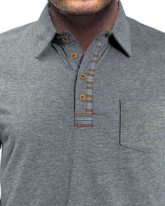 Blouse Heren Knoop Reverse Polo
