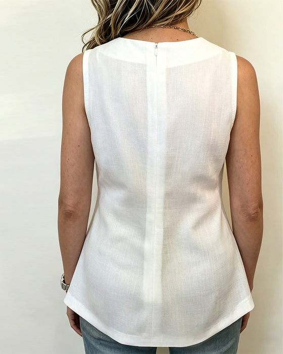 Tanktop Asymmetrisch Contrastkleur Patchwork