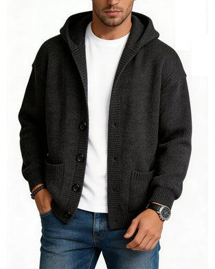 Cardigan Capuchon Knoop Zak Heren