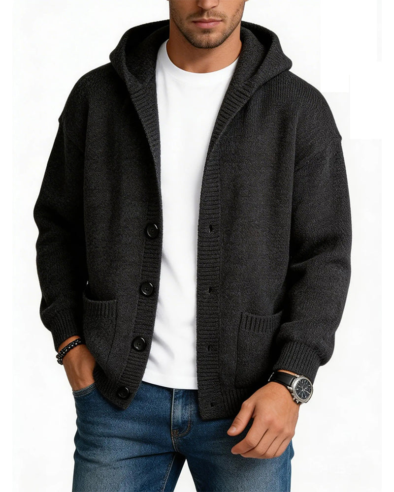 Cardigan Capuchon Knoop Zak Heren