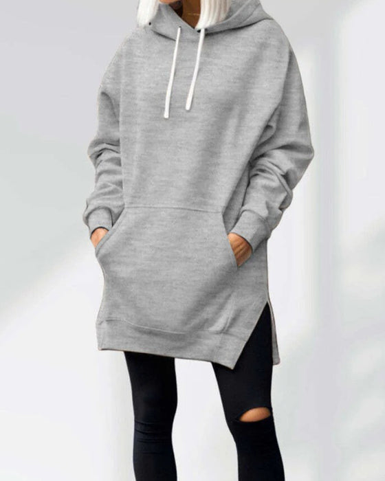 Hoodie Effen Loose Fit Trekkoord