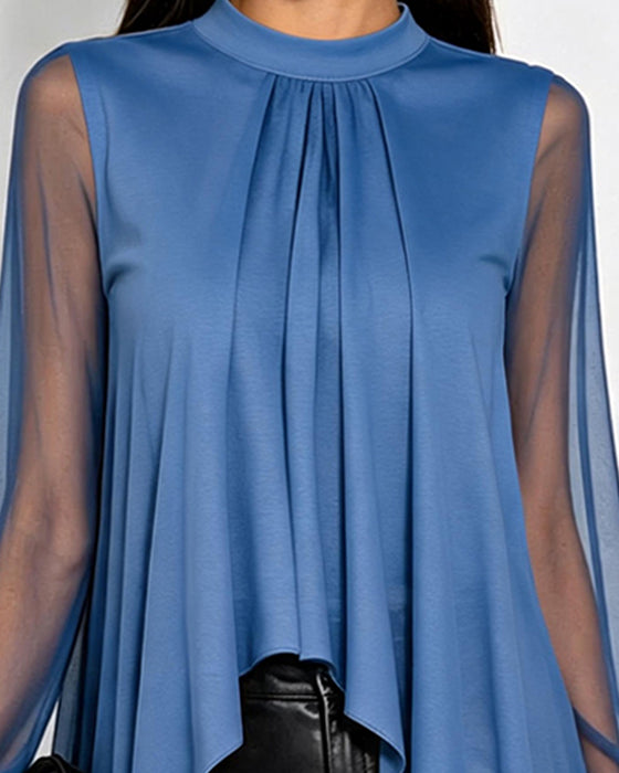 Blouse Gerimpeld Onregelmatig Casual
