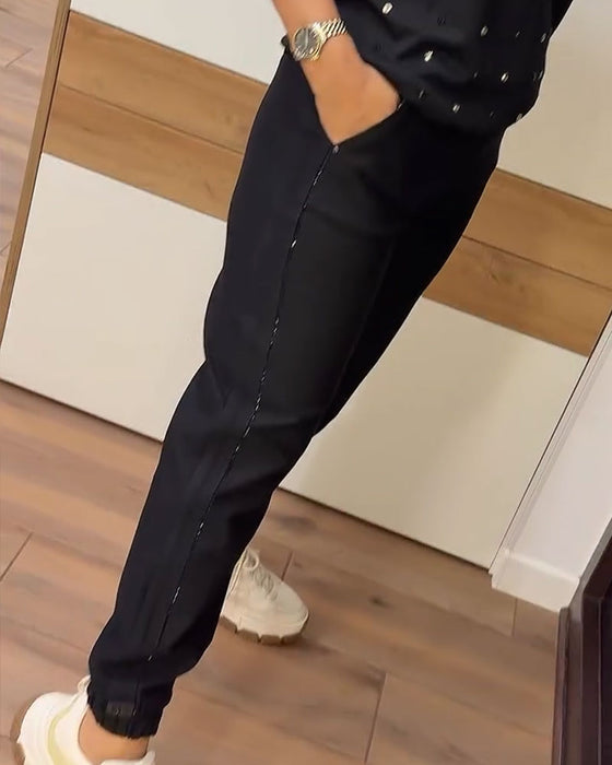 Broek Taps Toelopend Zak Kort