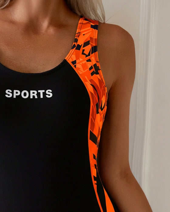 Eendelig Badpak Platte Hoek Sportvest