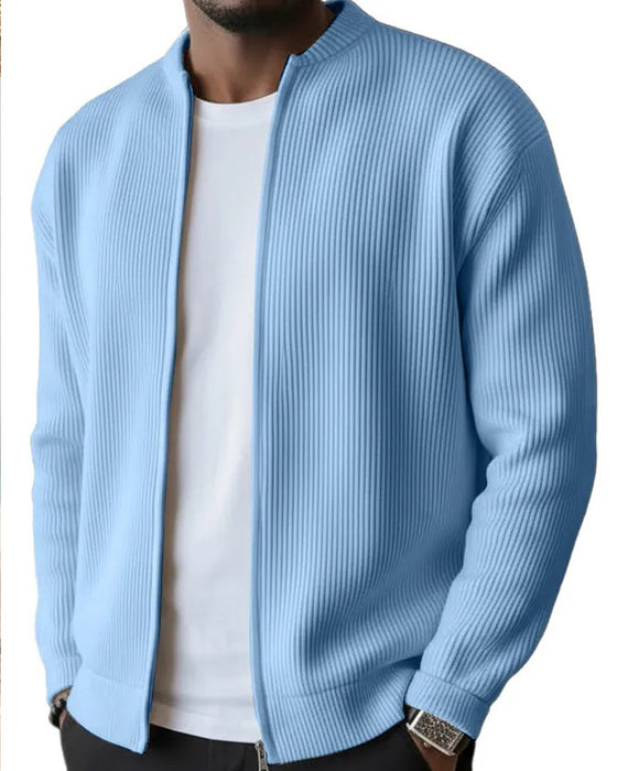 Heren Jas Effen Kleur Rits