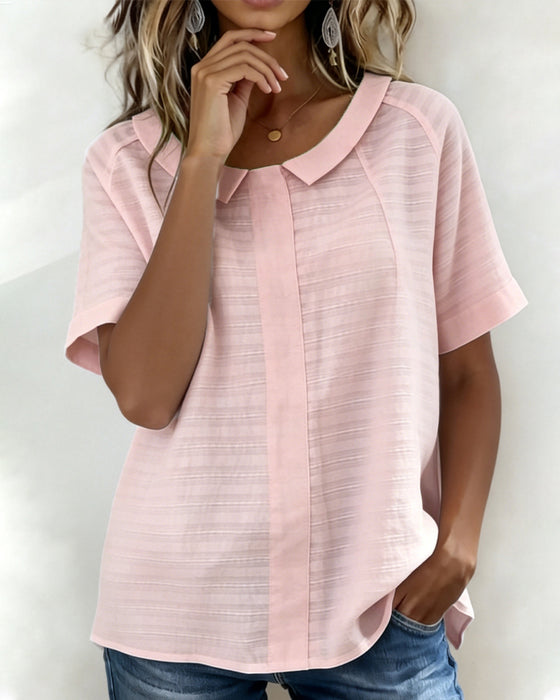 Blouse Gestructureerd Peter Pan Kraag