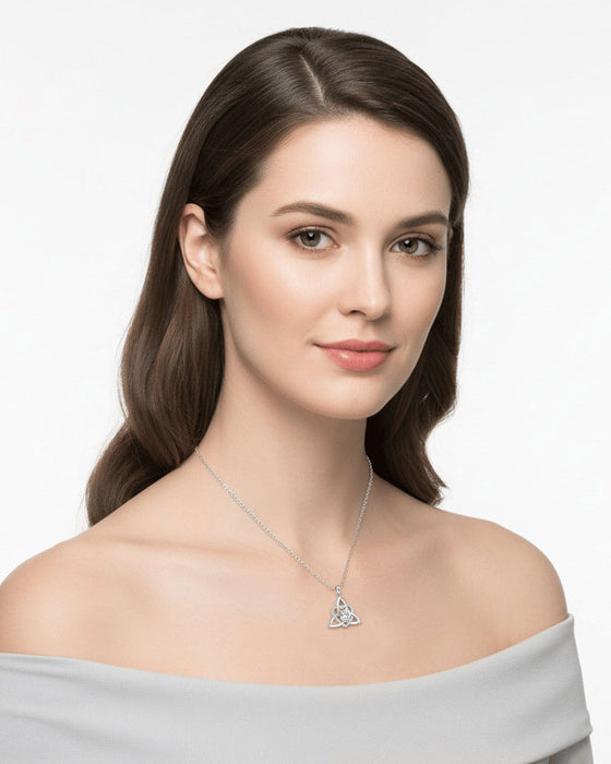 Geboortesteen Keltische Drie-eenheid Knoop Hart Ketting ✨ Hartvormige Keltische Drie-eenheid Knoop Geboortesteen Hanger