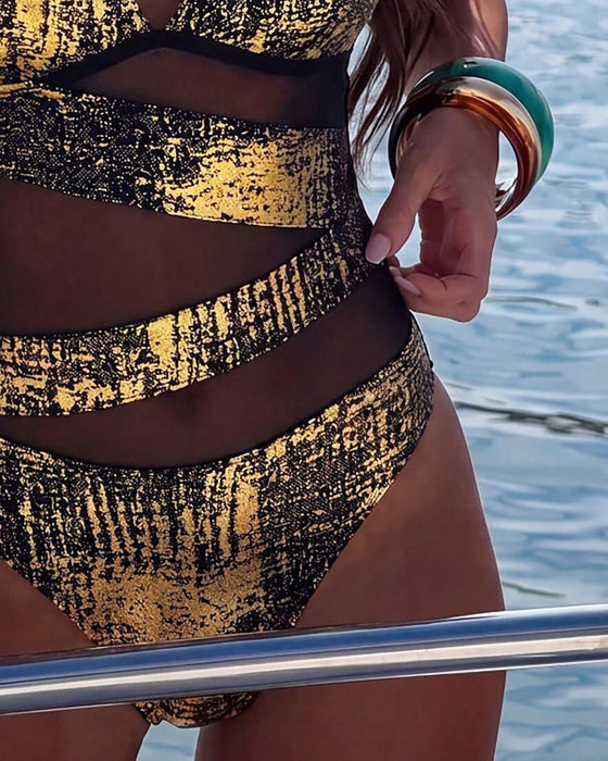 Eenstuk Kleurblok Halter Design