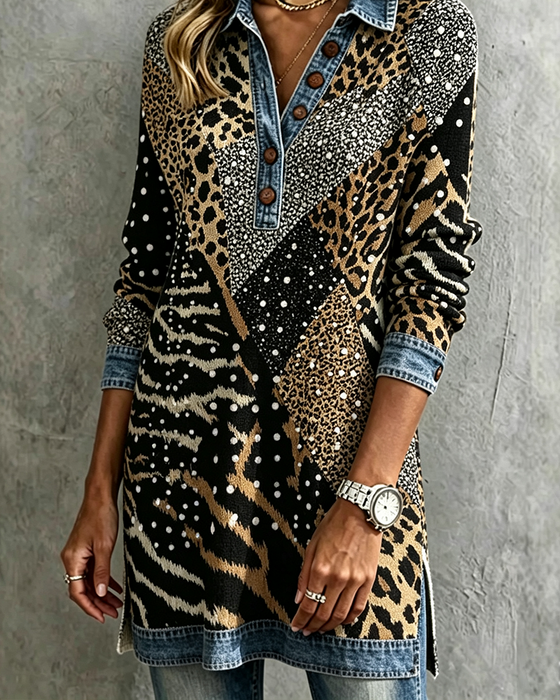 Jurk Luipaard Dier Casual