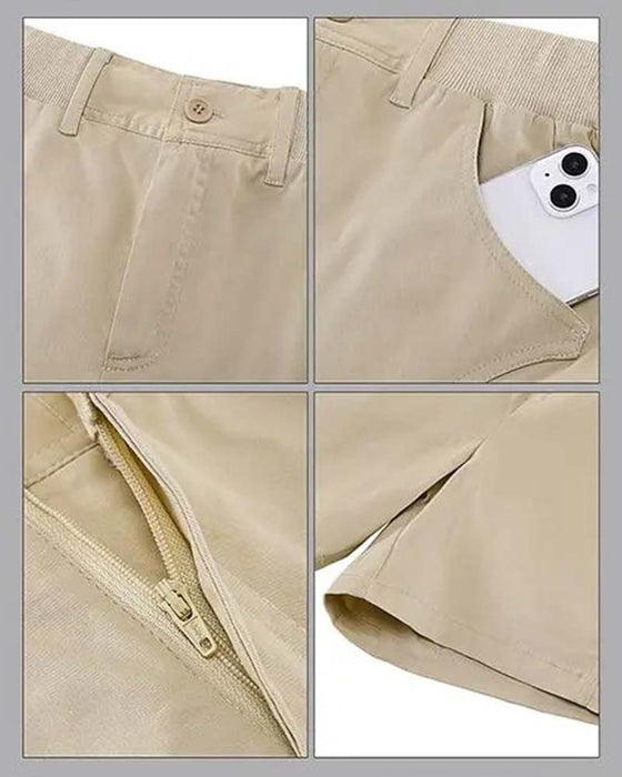 Short Met Zakken Knoop Effen