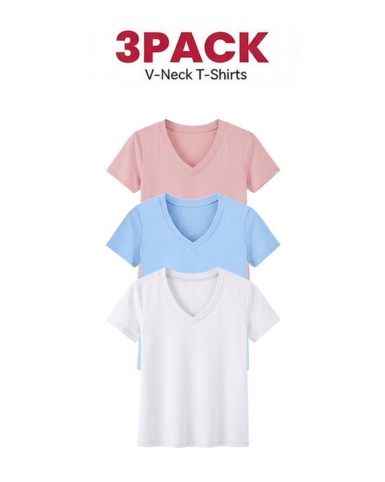 1/3-Pack Comfortabele Basic T-Shirts Voor Dames