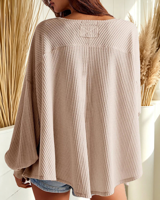 Blouse V-Hals Drop Schouder Relaxed