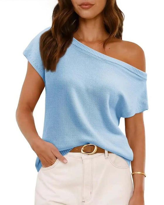 Pullover Off-Shoulder Korte Mouw