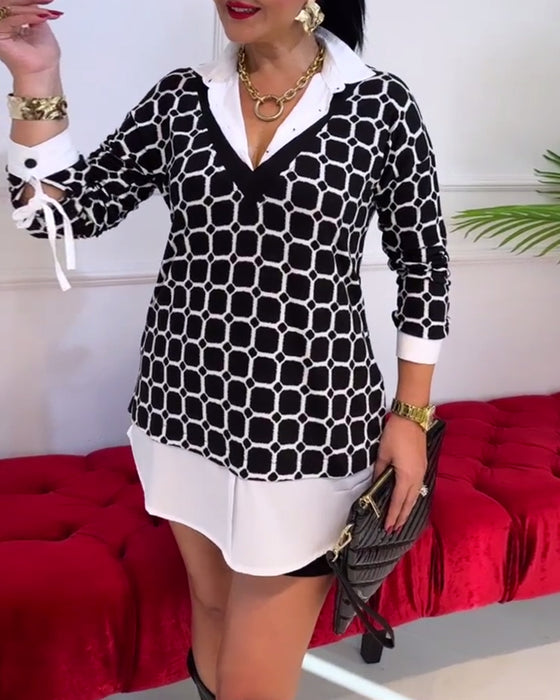 Top Revers Ruitprint