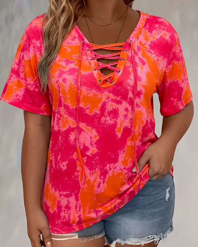 Blouse Tie-Dye Print