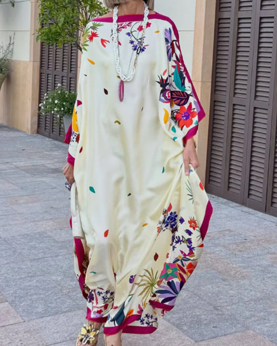Jurk Off-Shoulder Contrast Los Vakantie