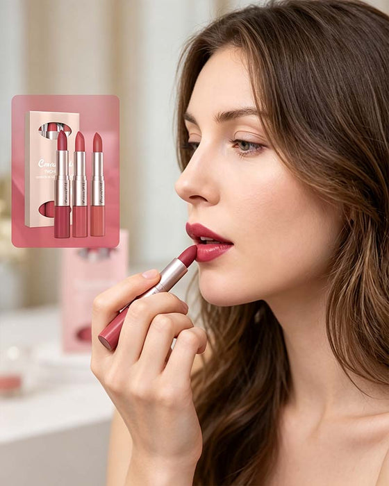 Set 2-In-1 Dubbelzijdige Lippenstift En Lipgloss
