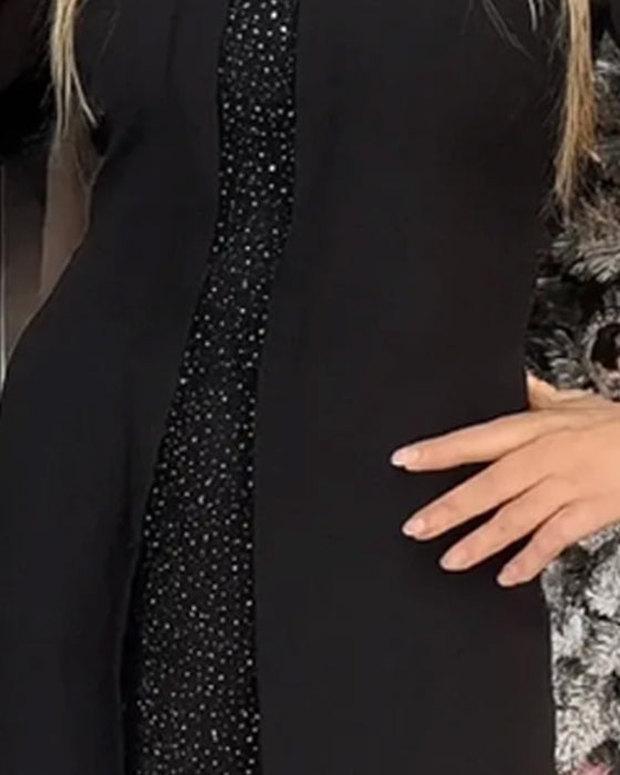 Jurk Faux Tweedelig Modieus Ronde Halslijn