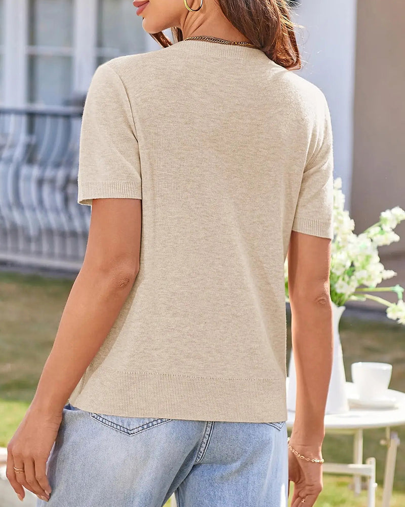 Cardigan Korte Mouw V-Hals