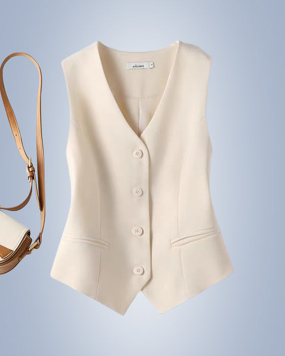 Dameskostuumjasje met effen kleur en temperament