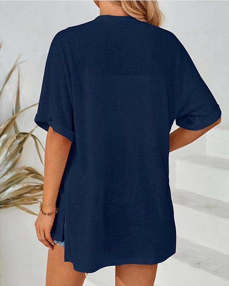 Jas Korte Mouw Casual Effen