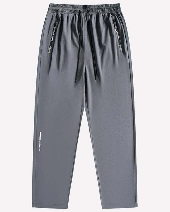 Broek Elastische Taille Letter Print Atletisch